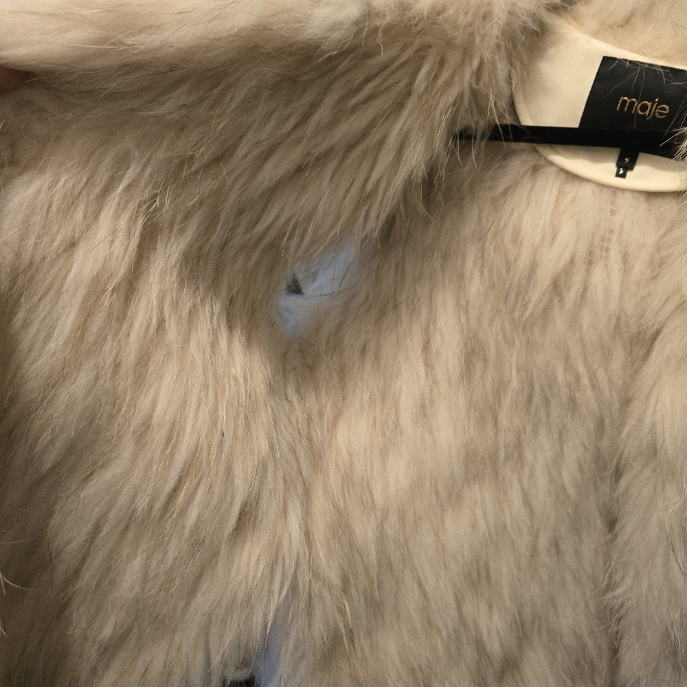 Maje raccoon coat size 2US